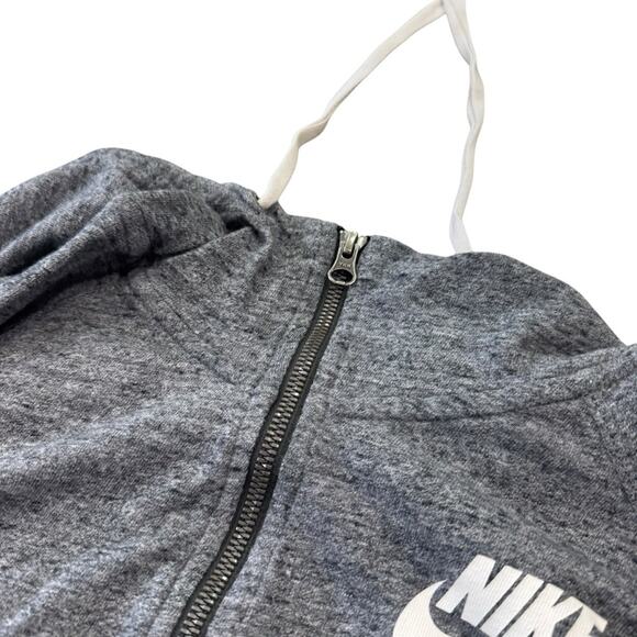 Nike Jacket Gray Women Just Do It Swoosh Full Zip Hoodie 883729 091 Size Large - Picture 7 of 12